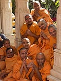  Sadhus doing darshan of Swamishri