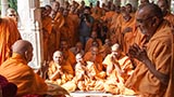  Sadhus doing darshan of Swamishri