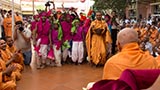 Satsangi tribal kids from Poshina rejoice before Swamishri