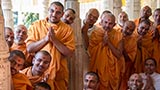  Sadhus doing darshan of Swamishri