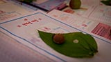 Account books laid out in preparation for Chopda Pujan