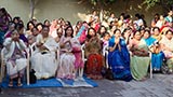  Devotees perform chopda pujan arti
