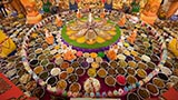  Annakut offered to Bhagwan Swaminarayan, Aksharbrahman Gunatitanand Swami and Shri Gopalanand Swami