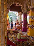  Swamishri engrossed in darshan of annakut