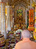  Swamishri engrossed in darshan of annakut