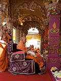  Swamishri engrossed in darshan of annakut