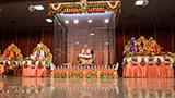  Swamishri and senior sadhus during the assembly
