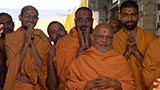 Sadhus doing darshan of Swamishri
