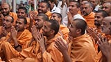  Sadhus doing darshan of Swamishri