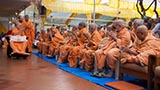  Sadhus doing darshan of Swamishri
