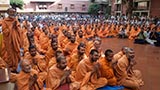  Sadhus doing darshan of Swamishri