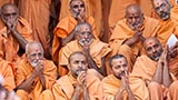  Sadhus doing darshan of Swamishri