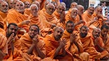  Sadhus doing darshan of Swamishri