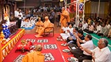  Pujya Doctor Swami, sadhus and devotees from Nagpur perform mahapuja arti