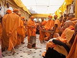 Sadhus remembering the divine work of Shastriji Maharaj