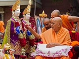  Swamishri performs pujan of murtis for Sevaliya Mandir
