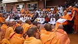  Sadhus doing darshan of Swamishri