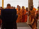  Sadhus  doing darshan of Swamishri