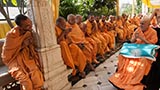  Sadhus doing darshan of Swamishri