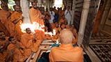  Sadhus doing darshan of Swamishri