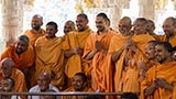  Sadhus doing darshan of Swamishri