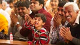  Swamishri greets devotees with 'Jai Swaminarayan'