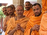  Sadhus doing darshan of Swamishri