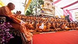  Sadhus doing darshan of Swamishri