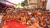  Sadhus doing darshan of Swamishri