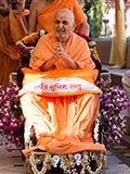  Swamishri greets sadhus with 'Jai Swaminarayan'