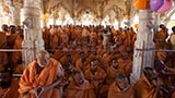  Sadhus doing darshan of Swamishri
