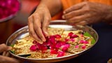  Swamishri sanctifies yantras to be place beneath the murtis
