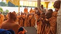  Sadhus doing darshan of Swamishri