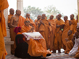  Sadhus doing darshan of Swamishri