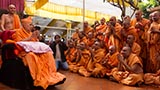  Sadhus doing darshan of Swamishri