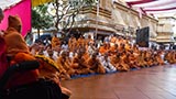  Sadhus doing darshan of Swamishri