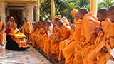  Sadhus doing darshan of Swamishri