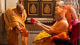  Swamishri sanctifies a ball made of cloth