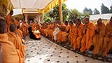  Sadhus doing darshan of Swamishri