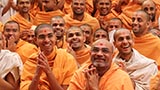  Sadhus doing darshan of Swamishri