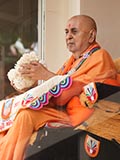  Swamishri sanctifies balls of flowers