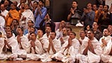 Parshads doing darshan of Swamishri