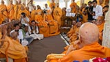 A skit presentation before Swamishri