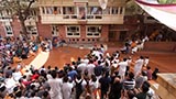 Devotees doing darshan of Swamishri