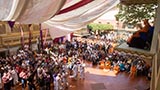 Devotees doing darshan of Swamishri