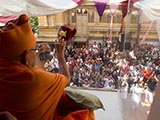 Swamishri in a divine, jovial mood