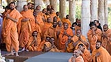  Sadhus doing darshan of Swamishri