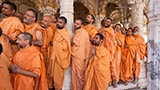  Sadhus doing darshan of Swamishri