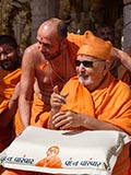  Swamishri in a divine, jovial mood