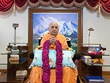  Swamishri is honored with a garland